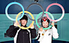 Short track speed skaters Choi Min-jeong, right, and Rim Jong-un pose for photos at Jincheon National Training Center in Jincheon, North Chungcheong, on Sept. 10. [KANG JUNG-HYUN]
