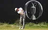 Haotong Li tees off on the first hole during the final round of The 153rd Open Championship at Royal Portrush in Ireland on July 20. [REUTERS/YONHAP]