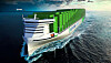 This graphic provided by HD Korea Shipbuilding & Offshore Engineering Co. shows a container ship. [YONHAP]