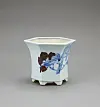 ″Blue-and-white Porcelain Flowerpot with Loquat Design and Poem″ (1975) by Ahn Dong-oh and Chang Woo-soung, part of the Lee Kun-hee Collection [MMCA]