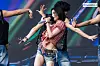 Singer Kwon Eun-bi performs at the Waterbomb music festival on July 6. [MADEONE]