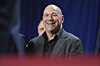 Dana White watches as former President Donald Trump speaks at an election night watch party at the Palm Beach Convention Center in West Palm Beach, Florida on Nov. 6.  [AP/YONHAP]