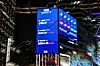 A screen showing the Shanghai composite index, Shenzhen component index and Hang Seng Index is seen in Jing'an district in Shanghai on April 9. [AFP/YONHAP]