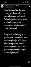 An apology posted on Rodrigo Bentancur's Instagram account [SCREEN CAPTURE]
