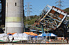 Preparatory work for the demolition of Boiler Units 4 and 6 is underway at the Ulsan Thermal Power Plant on Nov. 10. Of the seven workers trapped by the collapse, three bodies have been recovered, while two are presumed dead and two remain missing. [YONHAP]
