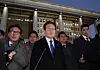 Democratic Party leader Rep. Lee Jae-myung leaves the National Assembly in Yeouido, western Seoul, after the legislature passed an impeachment motion against President Yoon Suk Yeol on Dec. 14, 2024. [YONHAP]