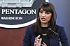 Pentagon deputy spokesperson Sabrina Singh speaks during a briefing at the Pentagon in Washington on Jan. 29. [AP/YONHAP]
