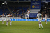 Suwon FC midfielder Son Jun-ho, center, celebrates scoring a goal during a K League 1 match against Ulsan HD at Munsu Football Stadium in Ulsan on Sunday. [SUWON FC]