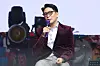 Rapper and producer MC Mong speaks at an album launch event in Gwangjin District, eastern Seoul, on Oct. 25, 2019. [YONHAP]