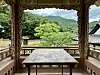 The view from a pavilion at the Rakkojae Hanok Hotel in Andong [LEE JIAN]