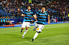 Pohang Steelers forward Kim In-sung, right, chases the ball during the AFC Champions League Elite league stage match against Johor Darul Ta’zim at the Sultan Ibrahim Stadium in Malaysia on Feb. 18. [POHANG STEELERS]