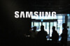 The logo of the Samsung Electronics is seen during a media tour at the company's headquarters in Suwon, Gyeonggi on June 13, 2023. [AP/YONHAP]