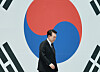 President Yoon Suk Yeol leaves the stage after delivering a speech during the Memorial Day ceremony at Seoul National Cemetery on June 6. [YONHAP]
