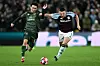 Celtic winger Yang Hyun-jun, left, vies for the ball during the Champions League match against Aston Villa at Villa Park in Birmingham, England on Jan. 30. [AFP/YONHAP]