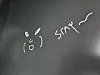 A doodle drawn by Stray Kids members is displayed on the walls of Spotify's 'Spotify STAYdium' pop-up. Spotify opened the ″Spotify STAYdium″ pop-up, in collaboration with boy band Stray Kids, to celebrate the group's fourth full-length album, ″Karma,″ in eastern Seoul. The event will run from Aug. 22 to 25. [SHIN HA-NEE]