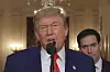 U.S. President Donald Trump speaks from the East Room of the White House in Washington on June 21. [AP/YONHAP]