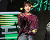 Minje of boy band All(H)ours juggles while singing the band's new song 'Gimme Gimme' during a press showcase held on Feb. 4 at the Ilchi Art Hall in southern Seoul. [EDEN ENTERTAINMENT]