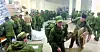 A screen capture shows soldiers, believed to be North Koreans, receiving basic supplies at a Russian training base in a video provided by the Ukrainian Center for Strategic Communication and Information Security, also known as Spravdi. [SCREEN CAPTURE]