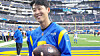 Lon Angeles FC forward Son Heung-min attends an NFL game between the San Francisco 49ers and the Los Angeles Rams at SoFi Stadium on Oct. 2. [REUTERS/YONHAP]