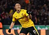 Wolverhampton Wanderers' Hwang Hee-chan celebrates scoring a goal that was later disallowed during a 2023-24 Premier League match against Bournemouth at Molineux Stadium in Wolverhampton, England on Wednesday. [REUTERS/YONHAP]
