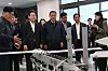 Democratic Party presidential candidate Lee Jae-myung looks around an exhibition on weapons development at the Agency for Defense Development in Daejeon on April 17. [YONHAP]