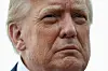 U.S. President Donald Trump looks on after attending the FIFA Club World Cup final upon his arrival at Joint Base Andrews, Maryland, U.S, July 13, 2025. [REUTERS/YONHAP]