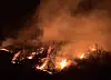 This March 21 photo, provided by the Korea Forest Service, shows a wildfire that broke out in the southeastern county of Sancheong. [YONHAP]