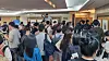 Reporters wait outside the Korea Press Center in Jung District, central Seoul on Friday afternoon. [YOON SO-YEON]