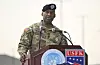 U.S. Forces Korea (USFK) Commander General Xavier Brunson speaks during a change-of-command ceremony for the United Nations Command, Combined Forces Command, and the United States Forces Korea at Camp Humphreys in Pyeongtaek, Gyeonggi, on Dec. 20, 2024. [AP/YONHAP]