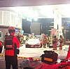 A burning Lamborghini is put out in Sinsa-dong, southern Seoul, on Aug. 1. [SCREEN CAPTURE]