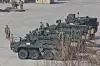 U.S. Forces Korea (USFK) armored vehicles are seen in Dongducheon, Gyeonggi, on March 10. [YONHAP]