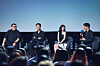 From left, screenwriter and webtoonist Kang Full, actors Ju Ji-hoon, Park Bo-young and director Kim Hee-won attend a press conference for Disney+'s upcoming series ″Light Shop″ held at Marina Bay Sands in Singapore on Wednesday. [WALT DISNEY COMPANY KOREA]