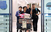 Foreign tourists arrive at Incheon International Airport on Sept. 29, the first day of visa-free entry for Chinese group travelers. [YONHAP]