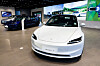 A Tesla model 3 is pictured inside a showroom in Taipei, Taiwan, on July 31. [REUTERS/YONHAP]
