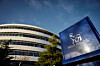 The logo of Danish pharmaceutical company Novo Nordisk is seen on a sign outside its headquarters in Bagsvaerd, Denmark, on February 5, 2025.  [AFP/YONHAP]