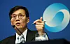 Bank of Korea Gov. Rhee Chang-yong speaks during a press conference after the Monetary Policy Meeting held at the bank in central Seoul on Thursday. [JOINT PRESS CORPS]