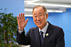 Former United Nations Secretary-General Ban Ki-moon arrives at the Global World Food Day Ceremony in Rome on Oct. 16. [AP/YONHAP]