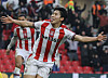 Bae Jun-ho celebrates after scoring against Middlesbrough at Bet365 Stadium in Stoke, England on Feb. 25 in a picture posted on the club's official Instagram account.  [SCREEN CAPTURE]