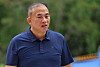 Myung Tae-kyun, a political broker accused of involvement in an election-meddling scheme, arrives at the special counsel’s office in Jongno District, central Seoul, on July 31 to be questioned as a suspect on bribery charges. [YONHAP]