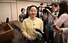 ADOR CEO Min Hee-jin leaves Friday's press conference [JOINT PRESS CORPS]
