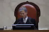 Chief Justice Jo Hee-de sits at the Supreme Court in Seocho District, southern Seoul, on May 1. [JOINT PRESS CORPS]