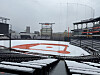 Daejeon Hanwha Life Ballpark in Daejeon is covered in snow on March 18. [HANWHA EAGLES]