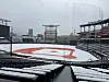 Daejeon Hanwha Life Ballpark in Daejeon is covered in snow on March 18. [HANWHA EAGLES]