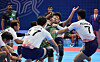 Korea loses to Pakistan 56-21 in the second Group B game of the men’s kabbadi tournament at the Hangzhou Asian Games on Tuesday. [YONHAP]