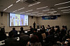 Hurotics founder and CEO Lee Gi-uk describes the startup's exoskeletons at the Textile and Fashion Strategy Forum hosted by the Korea Federation of Textile Industries at the Tex+Fa Campus hall in Gangnam District, southern Seoul, on Jan. 21. [KOREA FEDERATION OF TEXTILE INDUSTRIES]