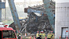 Fire authorities carry out rescue operations after a boiler tower collapse at Korea East-West Power’s Ulsan Thermal Power Plant in Nam District, Ulsan, on Nov. 6. [NEWS1]