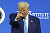 President Donald Trump arrives to speak at the Future Investment Initiative Institute summit in Miami Beach, United States, on Feb. 19. [AP/YONHAP]
