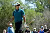 Hideki Matsuyama of Japan plays his tee shot on the 4th hole during the second round of the Valero Texas Open at TPC San Antonio in San Antonio, Texas on April 5. [GETTY IMAGES]