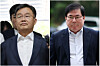 This composite image shows file photos of Kim Man-bae, left, major shareholder of asset management firm Hwacheon Daeyu, and Yoo Dong-gyu, former acting president of Seongnam Development Corporation. [YONHAP]