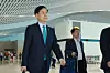 Deputy Prime Minister and Minister of Economy and Finance Koo Yun-cheol departs for Washington via Terminal 2 of Incheon International Airport on Oct. 15, 2025. [YONHAP]